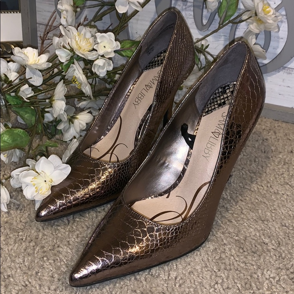 Sam & Libby Pink Metallic Pumps - Beautiful Heels